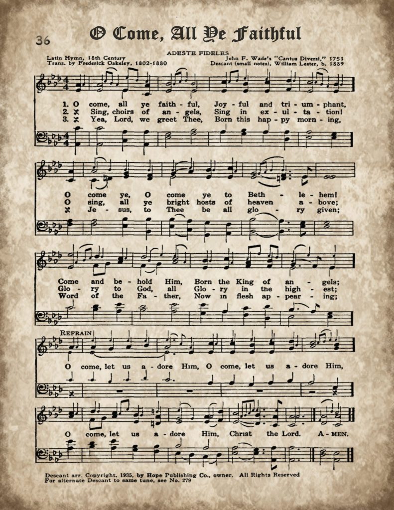 O Come All Ye Faithful Sheet Music: A Complete Guide
